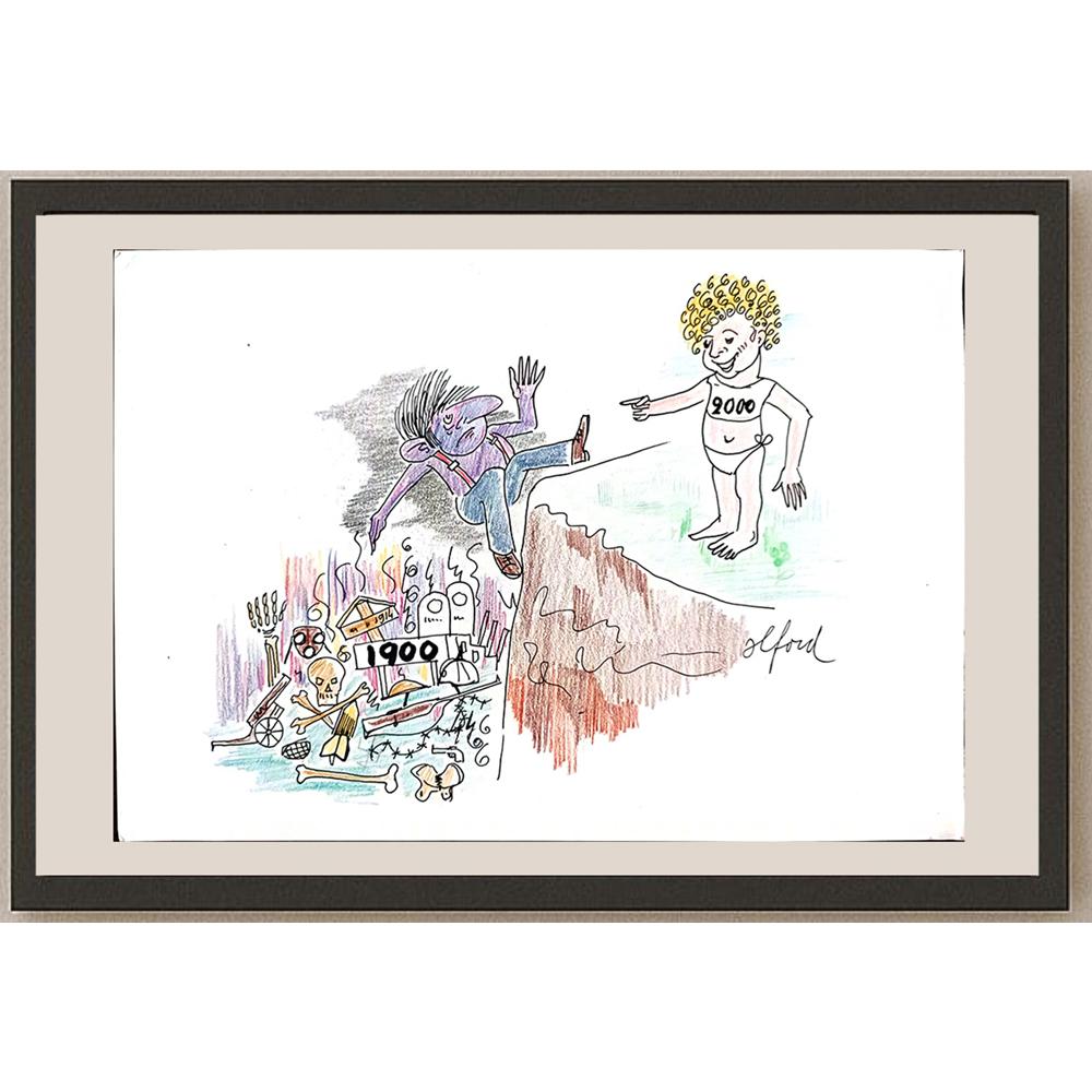 Vosters Richard Francis 29x21cm Orijinal Karikatür BOD03213
