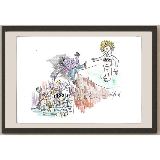 Vosters Richard Francis 29x21cm Orijinal Karikatür BOD03213