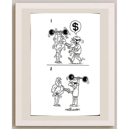 Arionauro Da Silva Santos 29x21cm Orijinal Karikatür BOD03219