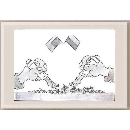 Sun Wanshuai 29x21cm Orijinal Karikatür BOD03222