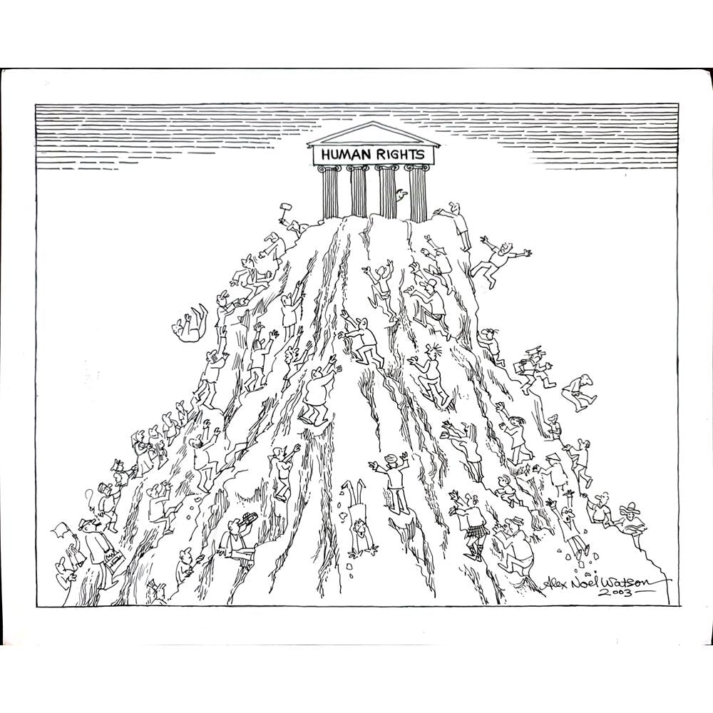 Alex Noel Watson 31x26cm Orijinal Karikatür BOD03235