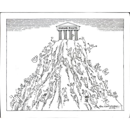 Alex Noel Watson 31x26cm Orijinal Karikatür BOD03235