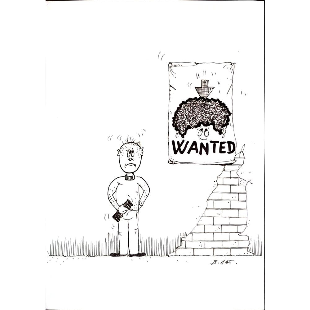 Beppe Battaçlia 29x21cm Orijinal Karikatür BOD03238