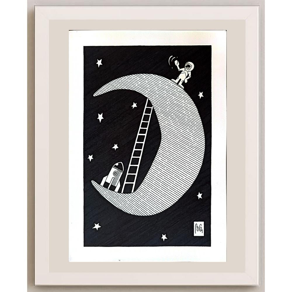 Bozidar Vucelic 29x21cm Orijinal Karikatür BOD03239