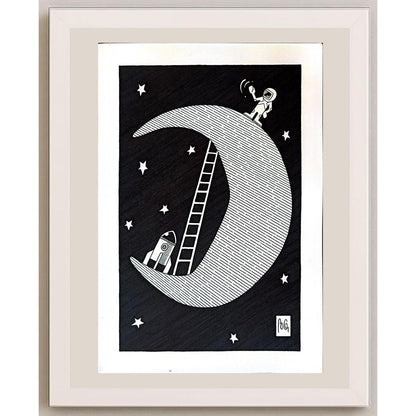 Bozidar Vucelic 29x21cm Orijinal Karikatür BOD03239