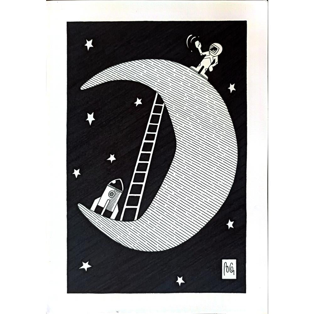 Bozidar Vucelic 29x21cm Orijinal Karikatür BOD03239