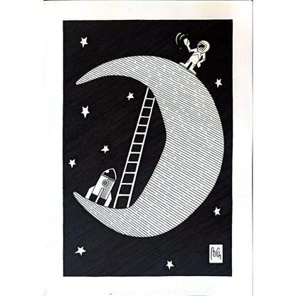 Bozidar Vucelic 29x21cm Orijinal Karikatür BOD03239