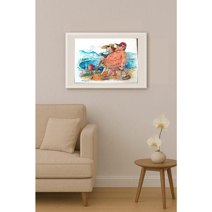 Wolfgang Schlegel 29x21cm Orijinal Karikatür BOD03244