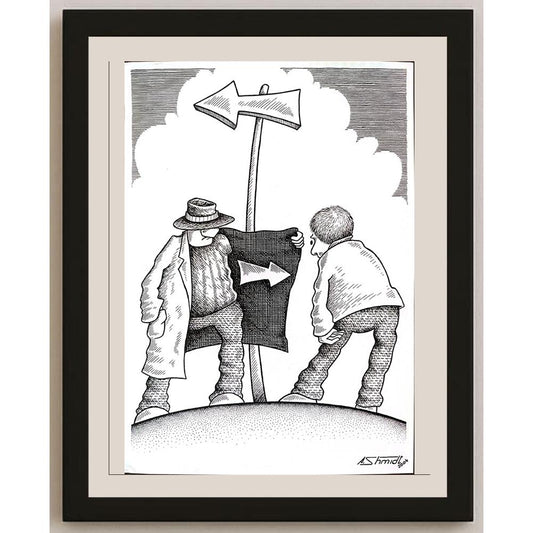 Shmidt Alexander 29x21cm Orijinal Karikatür BOD03251