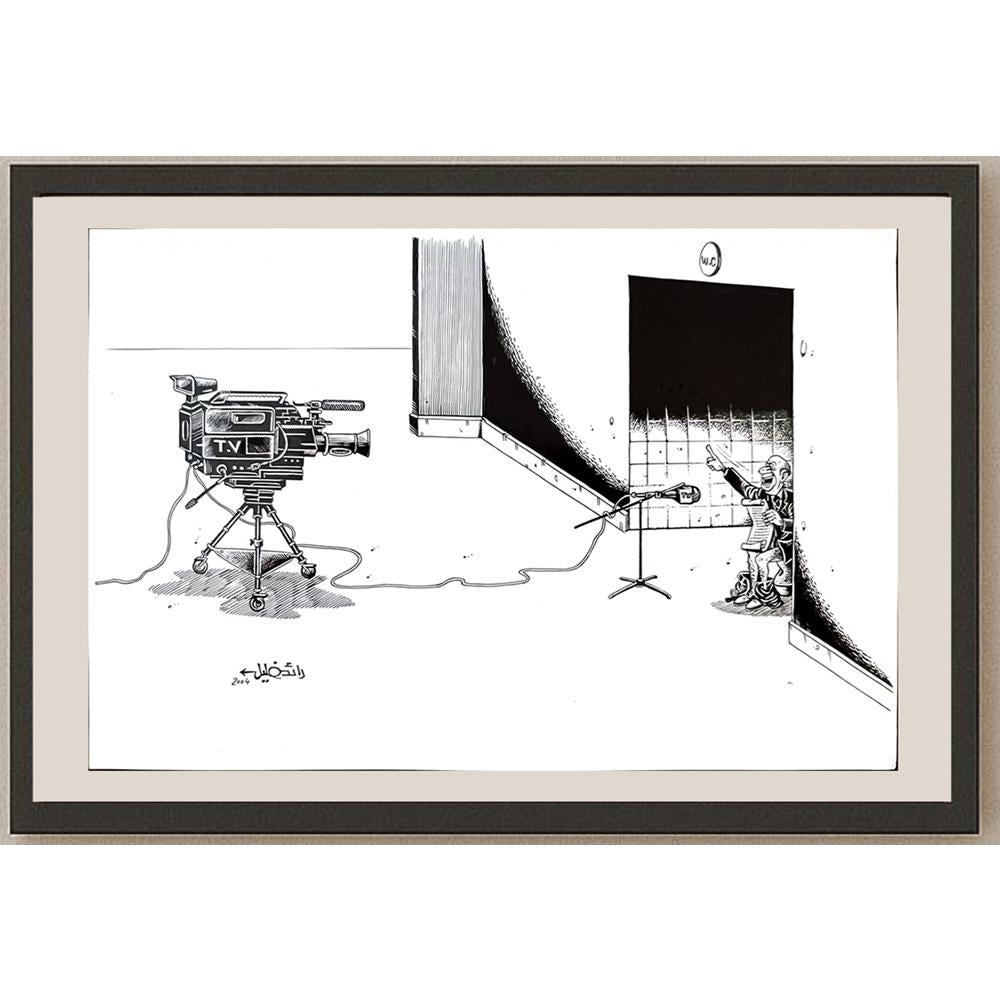Raed Khalil 29x21cm Orijinal Karikatür BOD03256