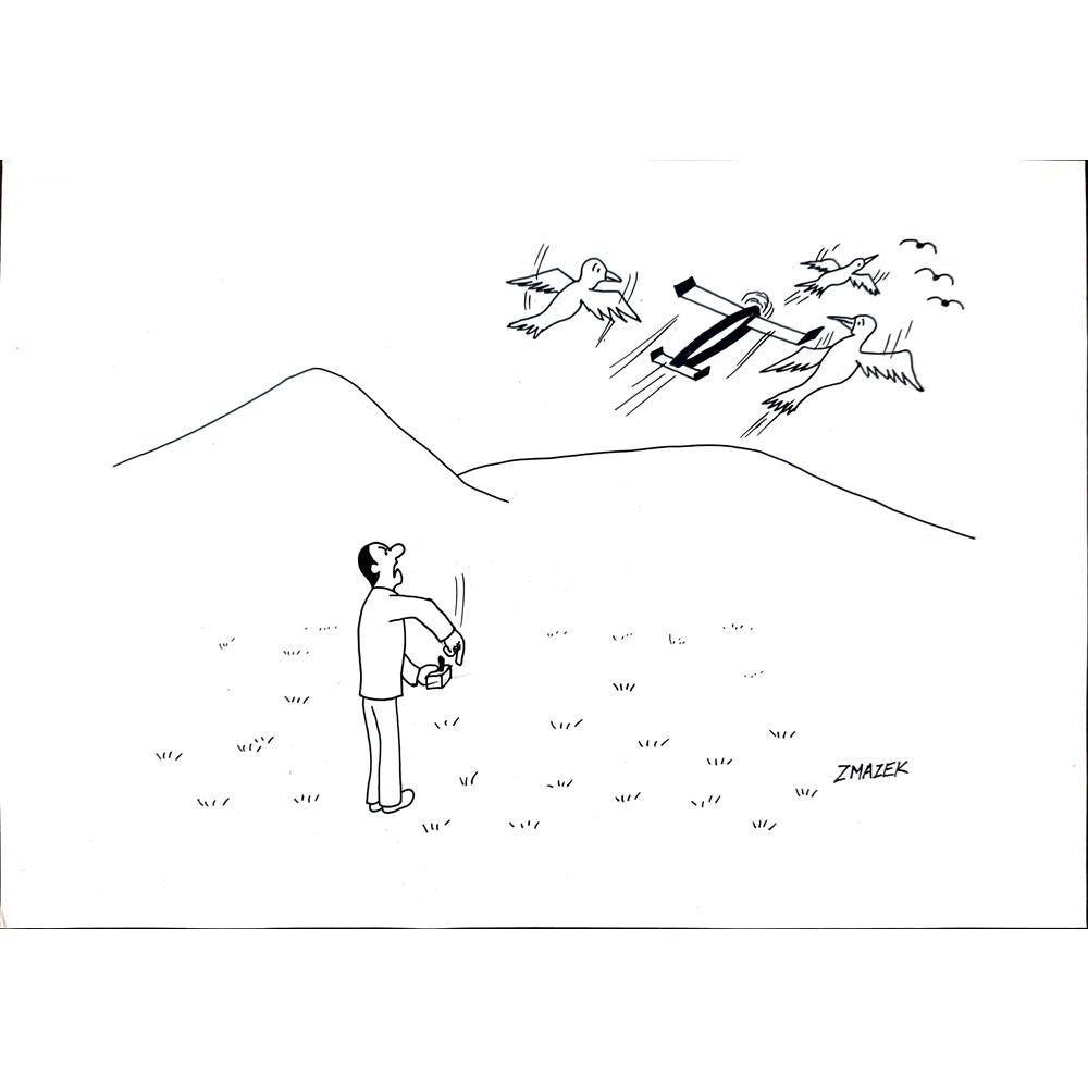 Stanko Zmazek 29x21cm Orijinal Karikatür BOD03258