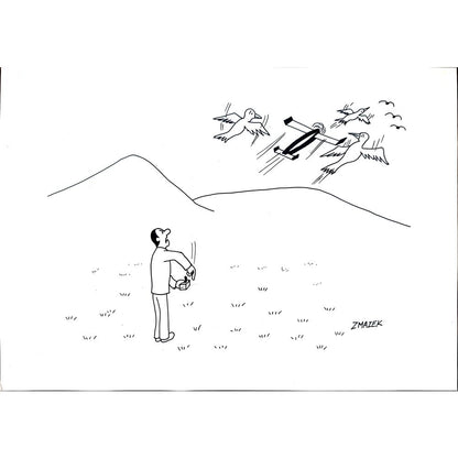 Stanko Zmazek 29x21cm Orijinal Karikatür BOD03258