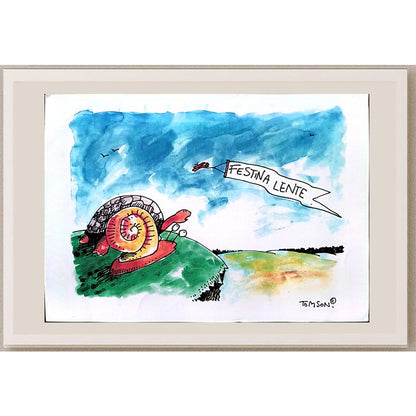 Tomek Woloszyn 29x21cm Orijinal Karikatür BOD03266