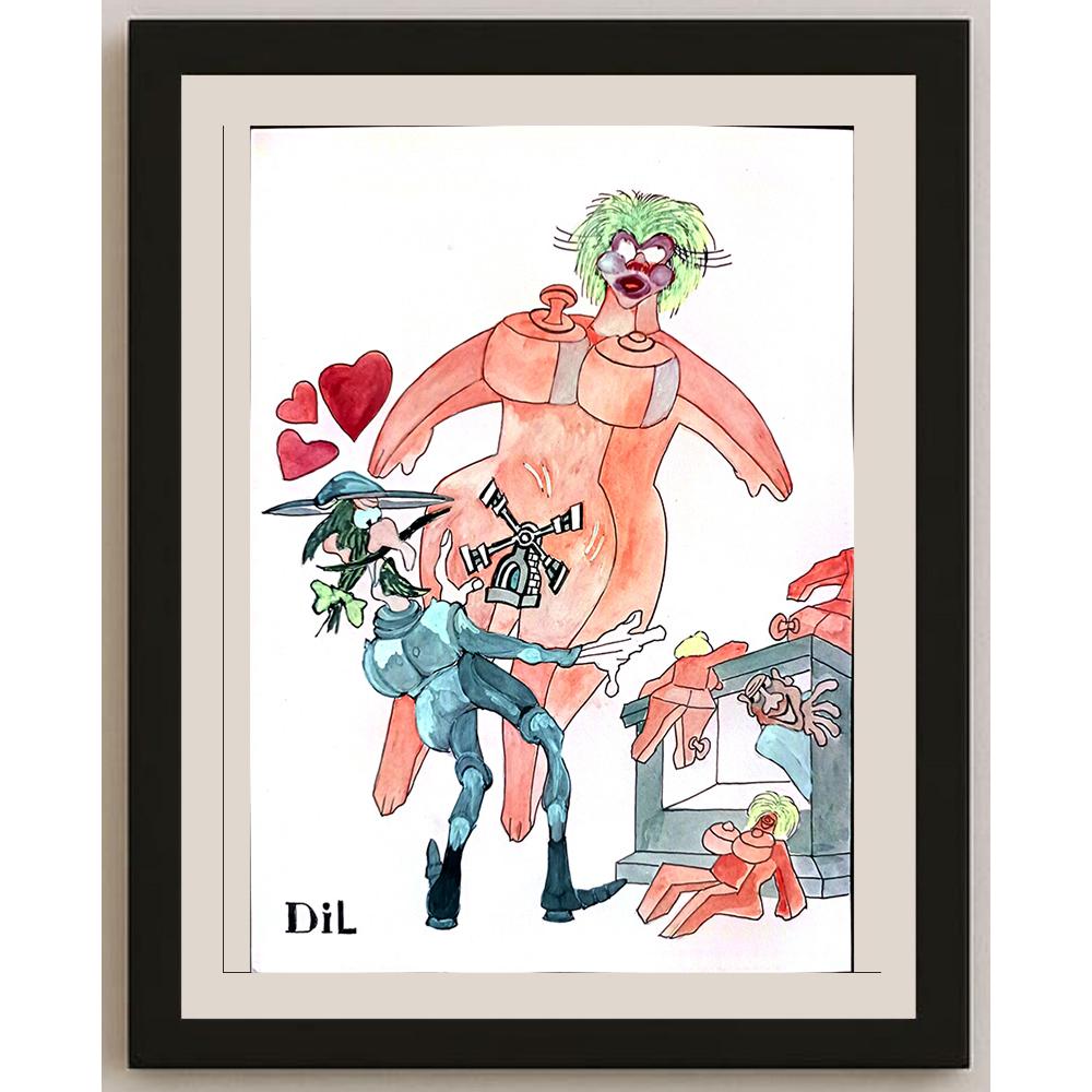 Dilyan Dochev 29x21cm Orijinal Karikatür BOD03271
