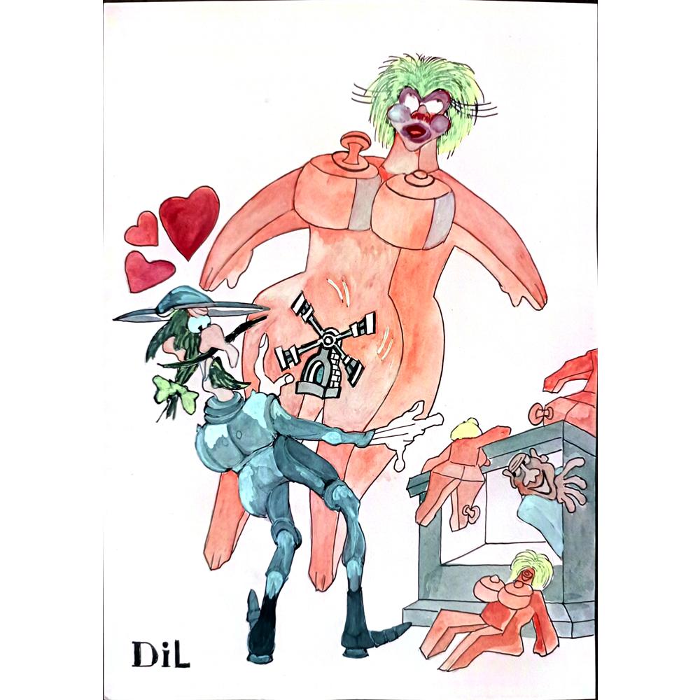 Dilyan Dochev 29x21cm Orijinal Karikatür BOD03271