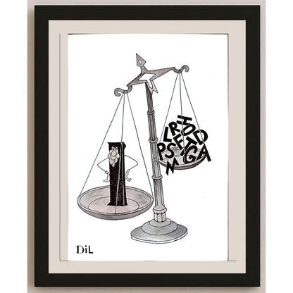 Dilyan Dochev 29x21cm Orijinal Karikatür BOD03273