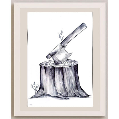 Mohamed Reza 29x21cm Orijinal Karikatür BOD03282