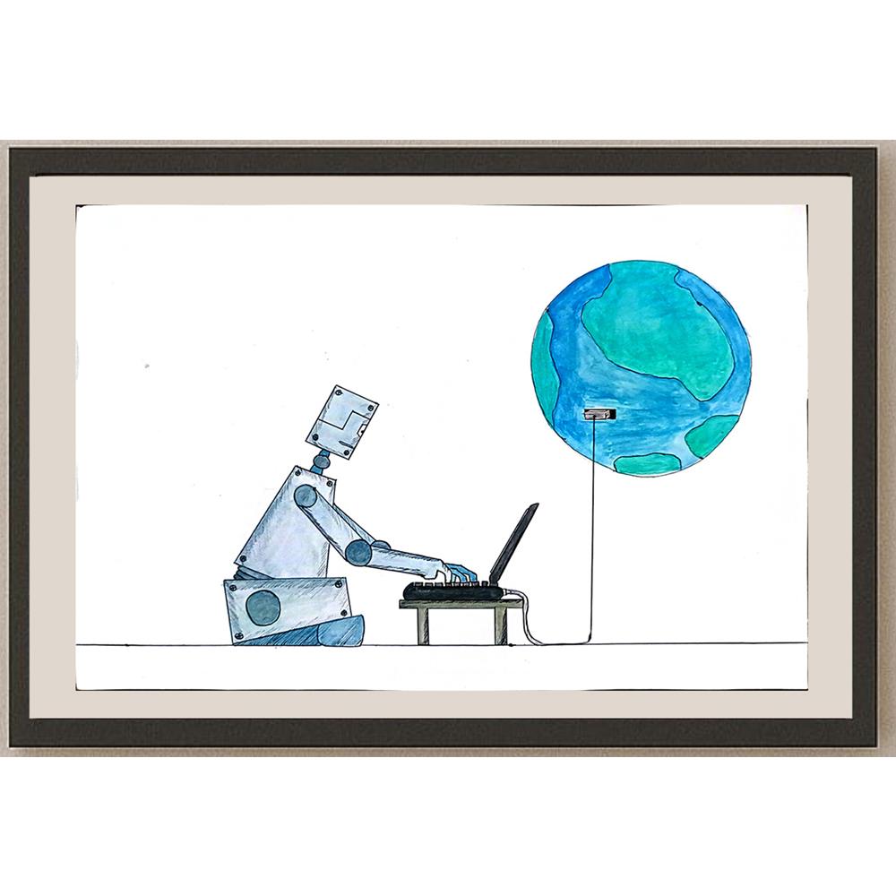 Mohamed Samedy Zakrya 29x21cm Orijinal Karikatür BOD03283