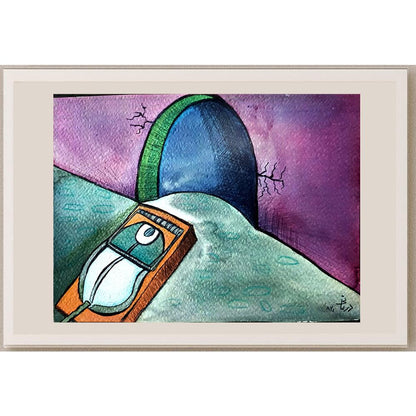 Nahid Dariany 21x16cm Orijinal Karikatür BOD03287