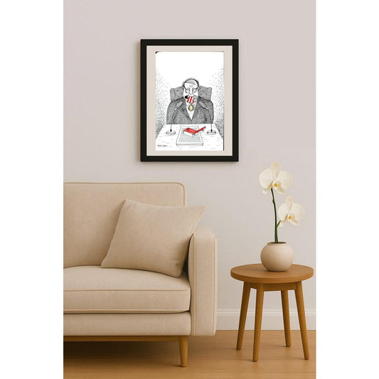 Aurel Stefan Alexandrescu 29x21cm Orijinal Karikatür BOD03290