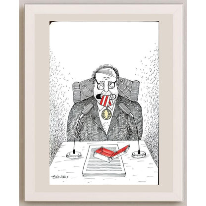 Aurel Stefan Alexandrescu 29x21cm Orijinal Karikatür BOD03290