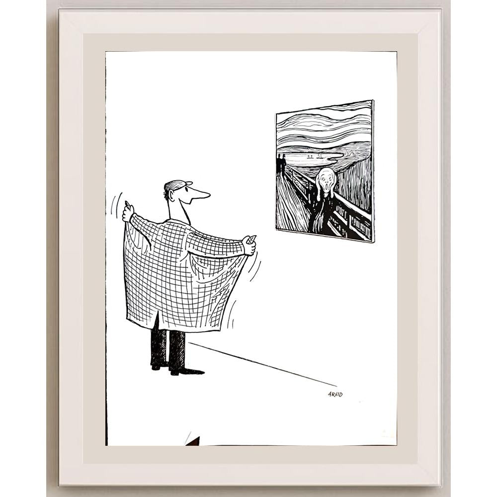 Arvid Andreassen Askehaugveien 29x21cm Orijinal Karikatür BOD03295