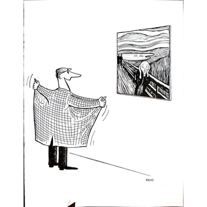 Arvid Andreassen Askehaugveien 29x21cm Orijinal Karikatür BOD03295