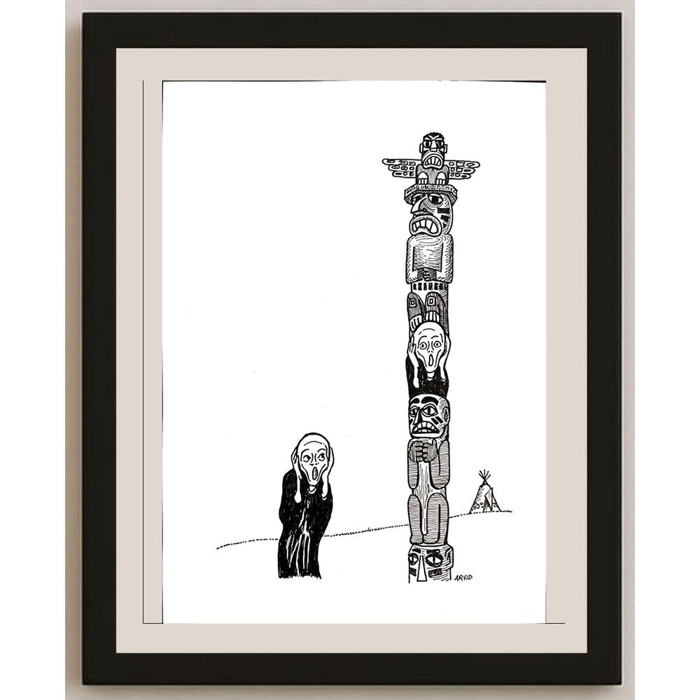 Arvid Andreassen Askehaugveien 29x21cm Orijinal Karikatür BOD03296