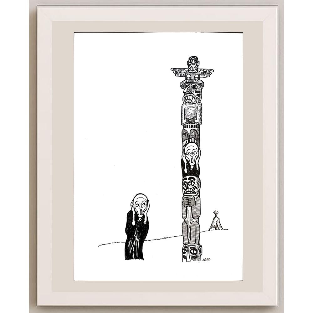 Arvid Andreassen Askehaugveien 29x21cm Orijinal Karikatür BOD03296
