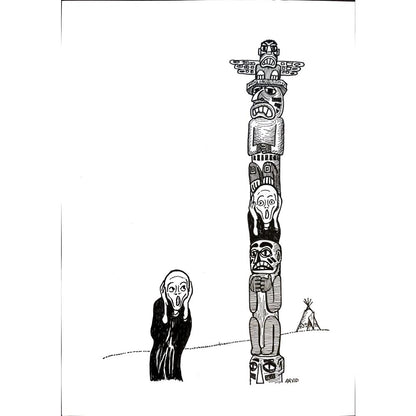 Arvid Andreassen Askehaugveien 29x21cm Orijinal Karikatür BOD03296