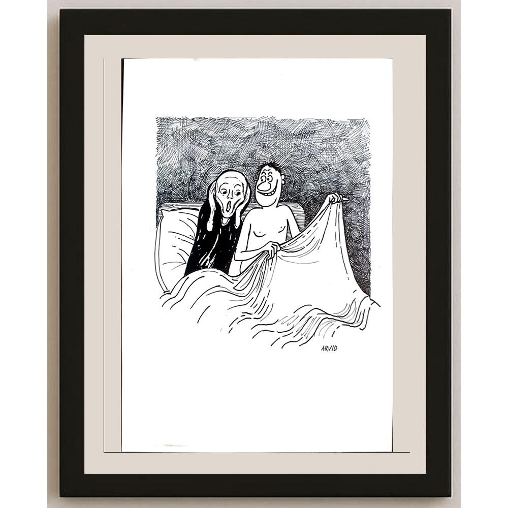 Arvid Andreassen Askehaugveien 29x21cm Orijinal Karikatür BOD03297