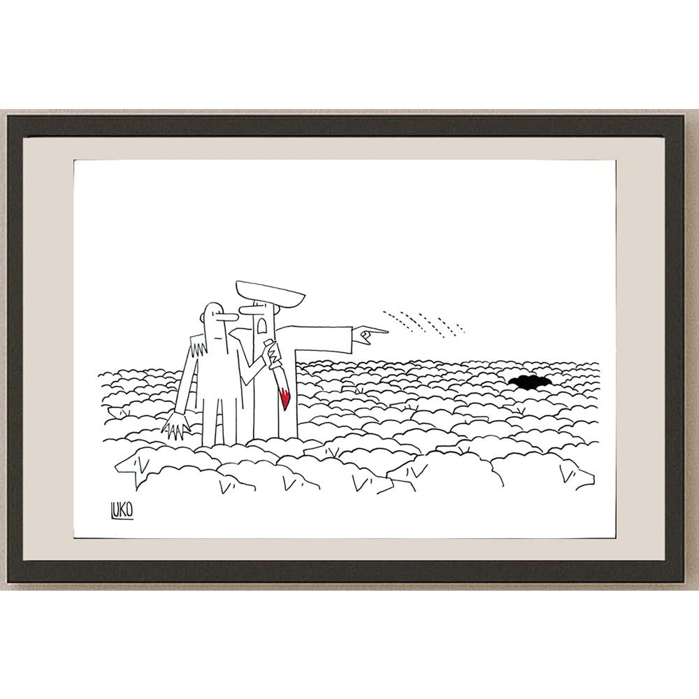 Peter Luko 29x21cm Orijinal Karikatür BOD03298