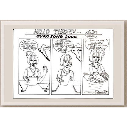 Julije Jelaska 29x21cm Orijinal Karikatür BOD03317