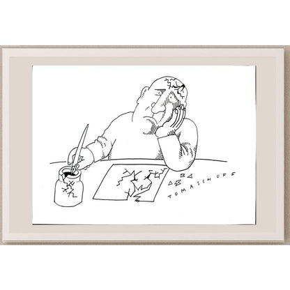 Jan Tomaschoff 29x21cm Orijinal Karikatür BOD03318