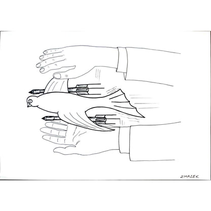 Stanko Zmazek 29x21cm Orijinal Karikatür BOD03322
