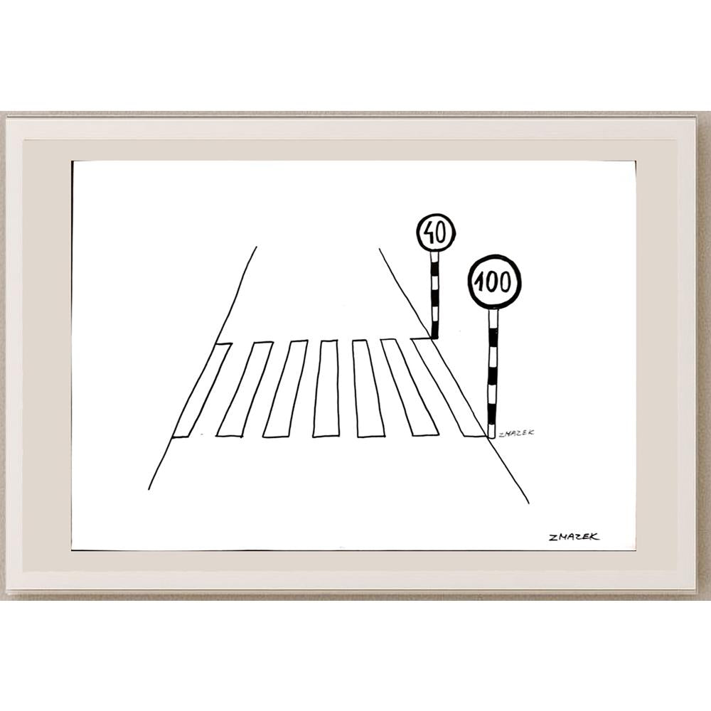 Stanko Zmazek 29x21cm Orijinal Karikatür BOD03324