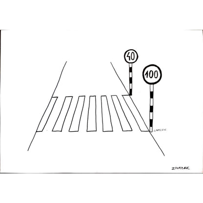 Stanko Zmazek 29x21cm Orijinal Karikatür BOD03324