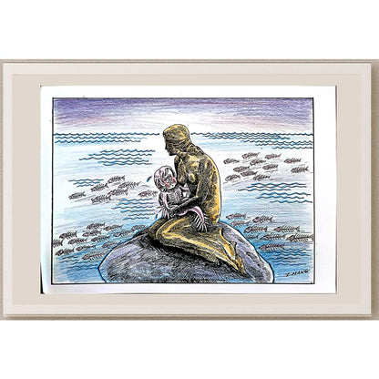 Zhang Fang 29x21cm Orijinal Karikatür BOD03328