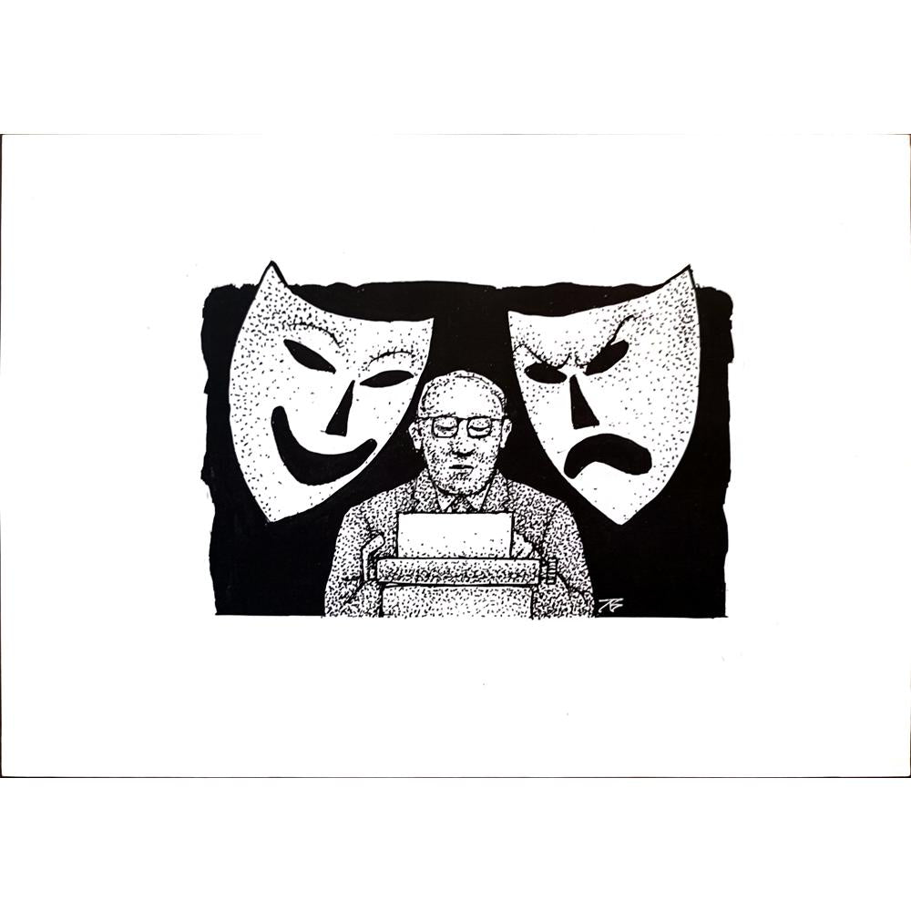 Jugoslav Vlahovic 29x21cm Orijinal Karikatür BOD03343