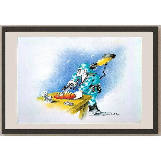 Jovan Prokopljevic 29x21cm Orijinal Karikatür BOD03346