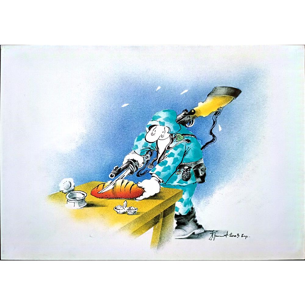 Jovan Prokopljevic 29x21cm Orijinal Karikatür BOD03346