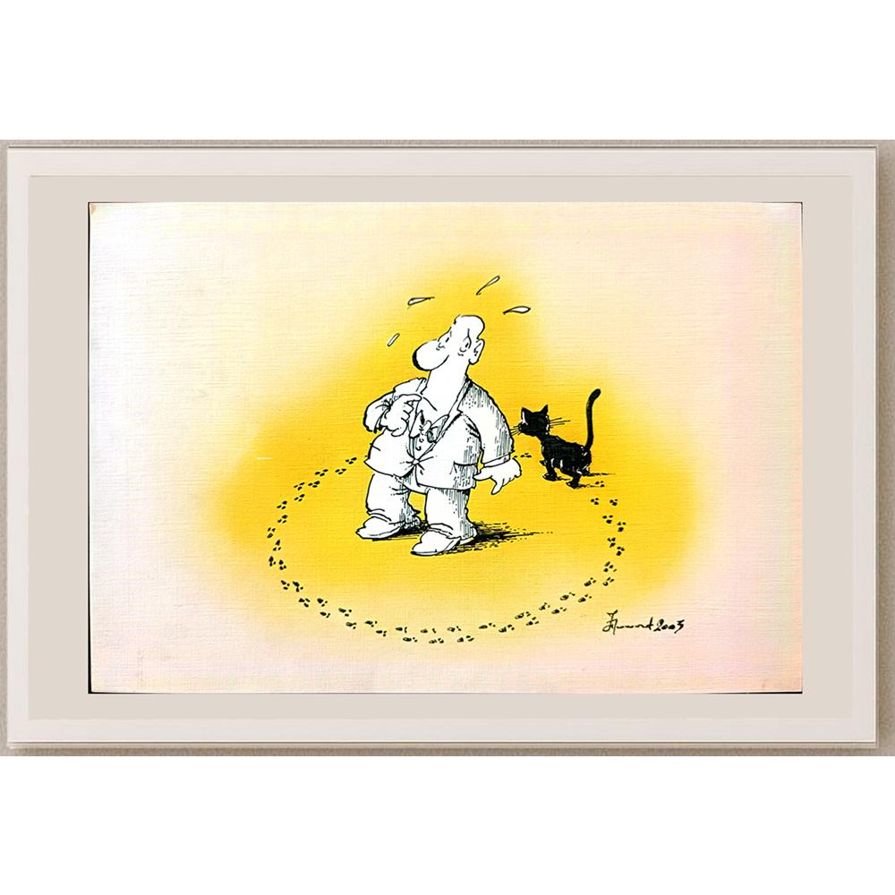 Jovan Prokopljevic 29x21cm Orijinal Karikatür BOD03348