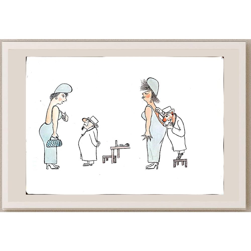 Yosef Fayer 35x25cm Orijinal Karikatür BOD03356