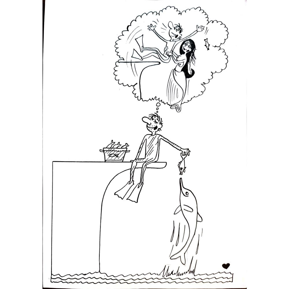 Alexander Petrov 29x21cm Orijinal Karikatür BOD03358