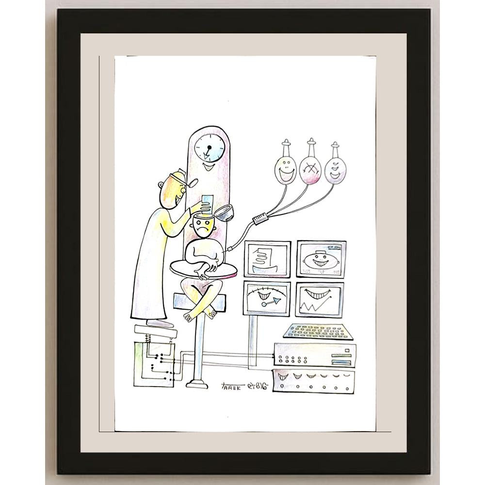 Tarek Seliem Mikhail 29x21cm Orijinal Karikatür BOD03364