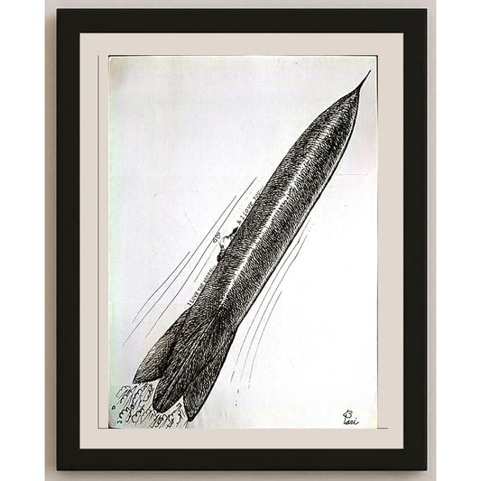 Pari Mohammad Nabi 29x21cm Orijinal Karikatür BOD03367