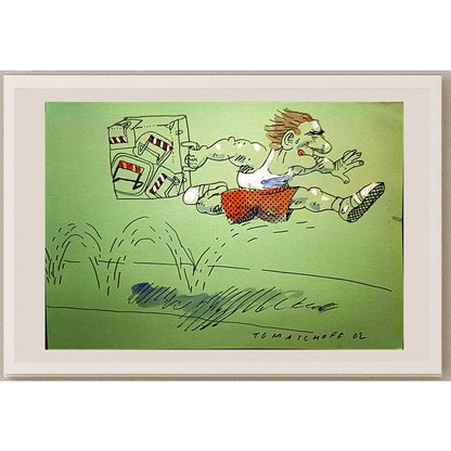 Jan Tomaschoff 29x21cm Orijinal Karikatür BOD03369