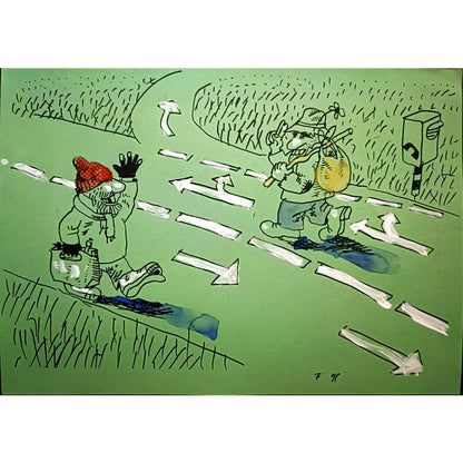 Jan Tomaschoff 29x21cm Orijinal Karikatür BOD03370