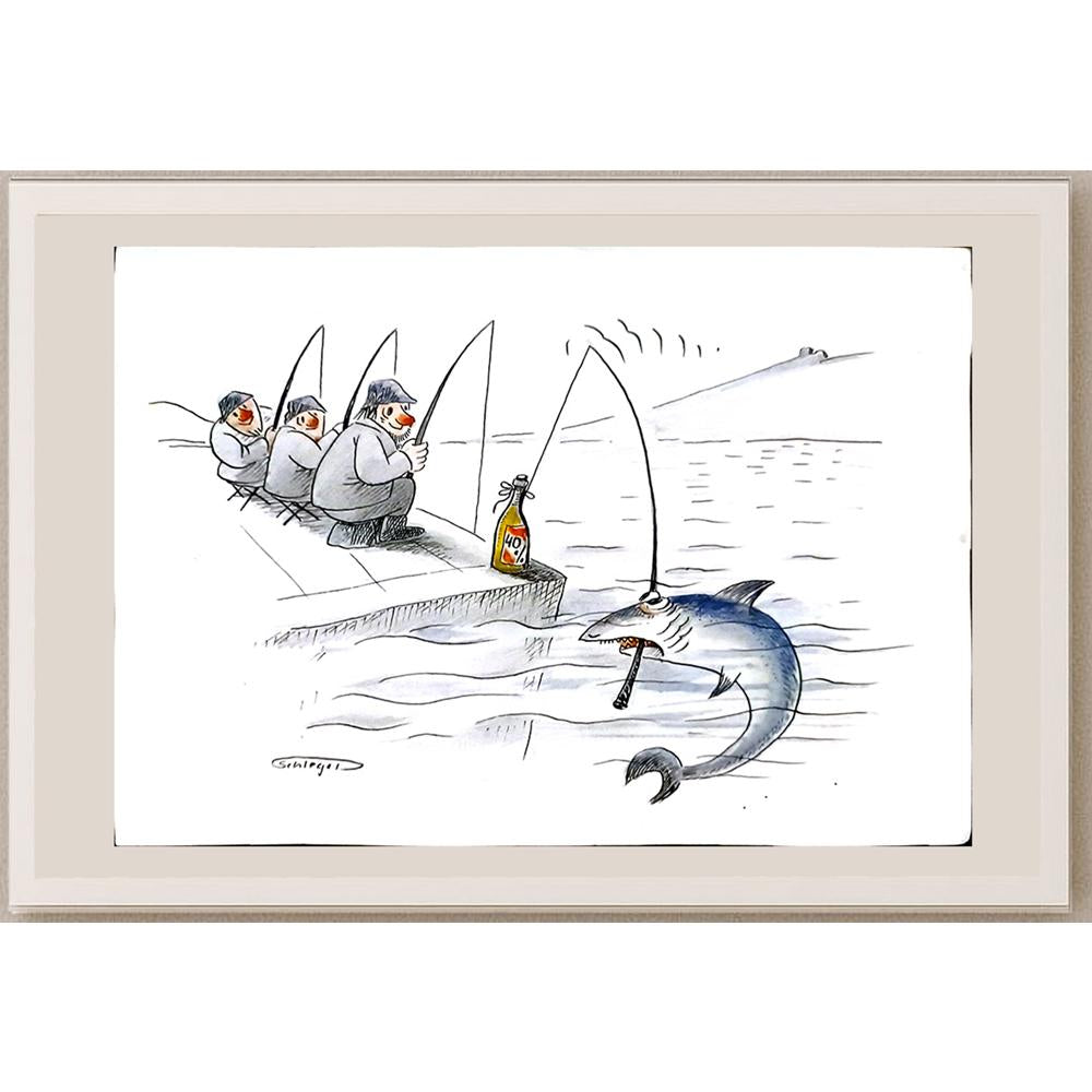 Wolfgang Schlegel 29x21cm Orijinal Karikatür BOD03376