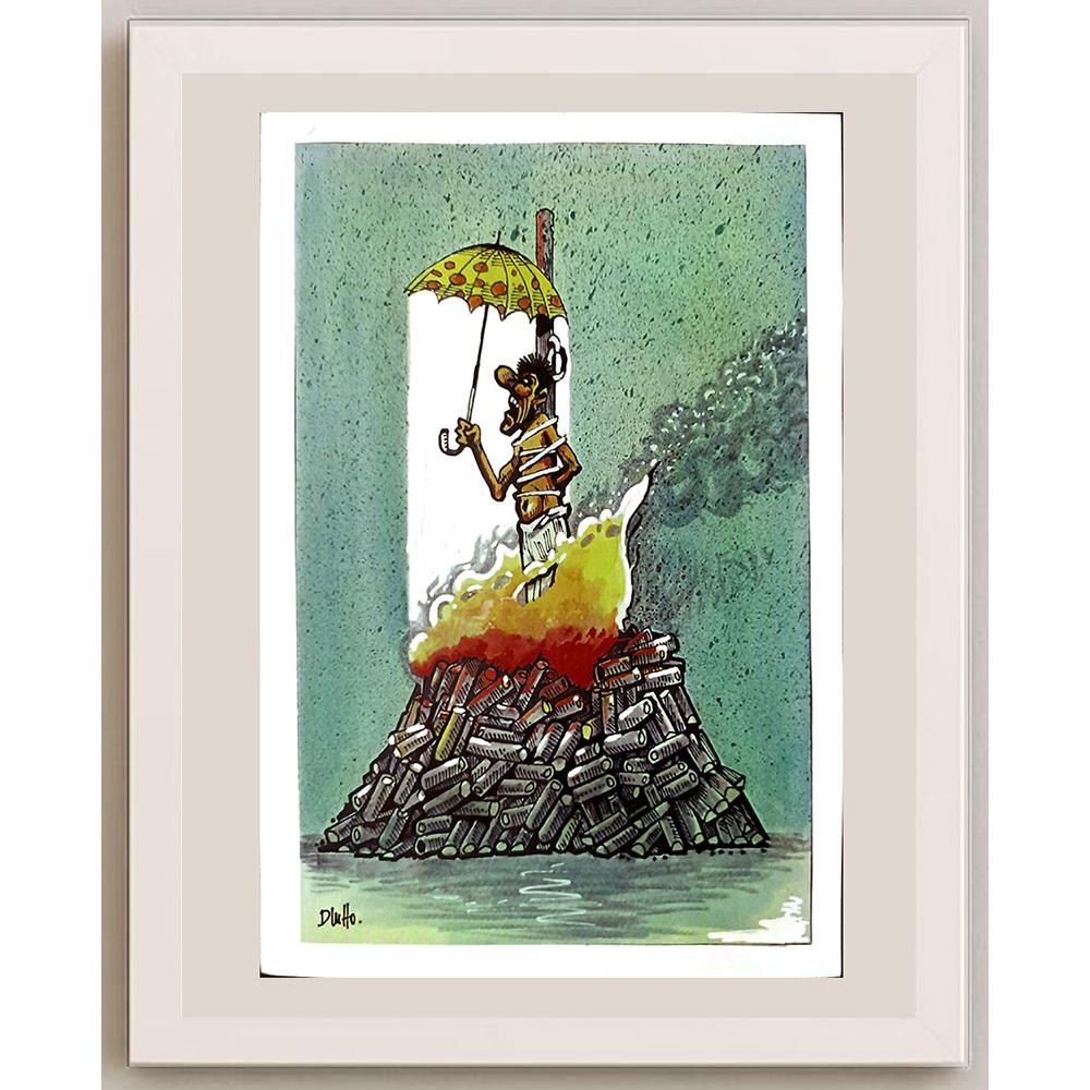 Dluhopolszky Laszle 29x21cm Orijinal Karikatür BOD03377